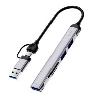 Адаптер-переходник Wiwu Wi-HB003 Zolo 5in1 USB-C/USB-A Hub