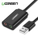 Универсальный адаптер UGreen USB External Stereo Sound Adapter