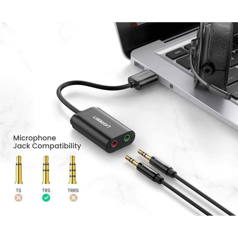 Универсальный адаптер UGreen USB External Stereo Sound Adapter