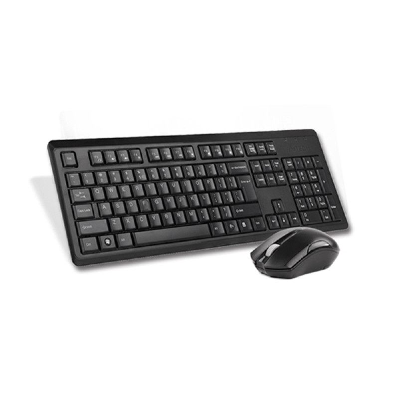 Клавиатура и мышь A4TECH 4200N (GK-92+G3-220N) V-TRACK WIRELESS KEYBOARD+MOUSE SET USB BLACK US+RUSSIAN