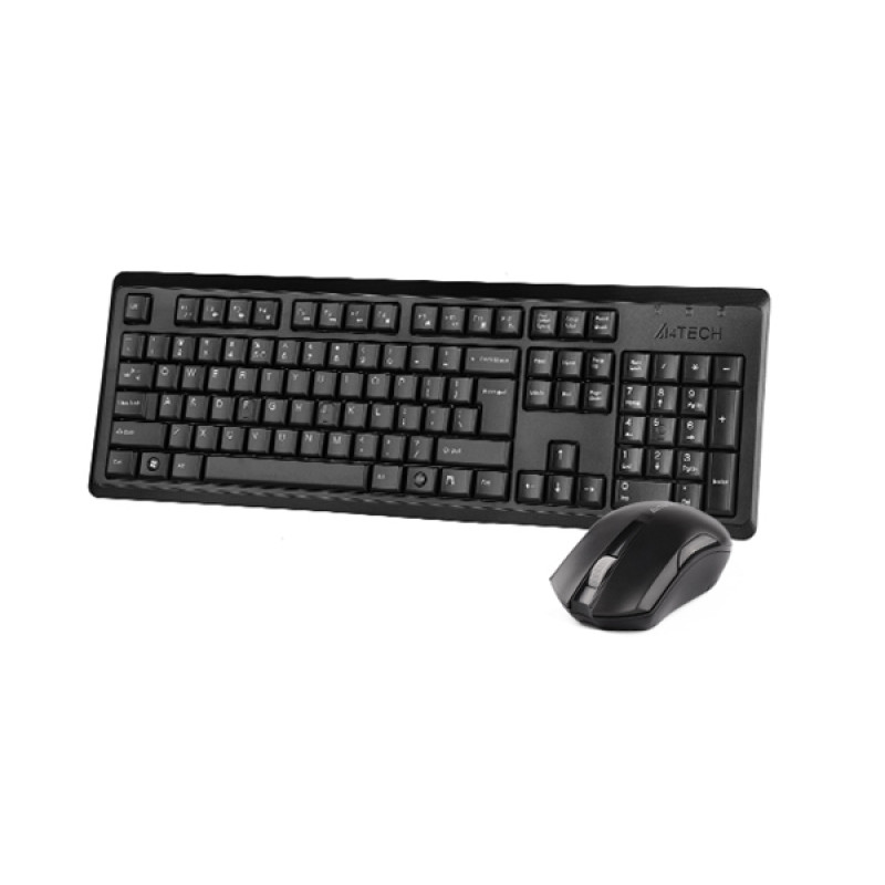 Клавиатура и мышь A4TECH 4200N (GK-92+G3-220N) V-TRACK WIRELESS KEYBOARD+MOUSE SET USB BLACK US+RUSSIAN
