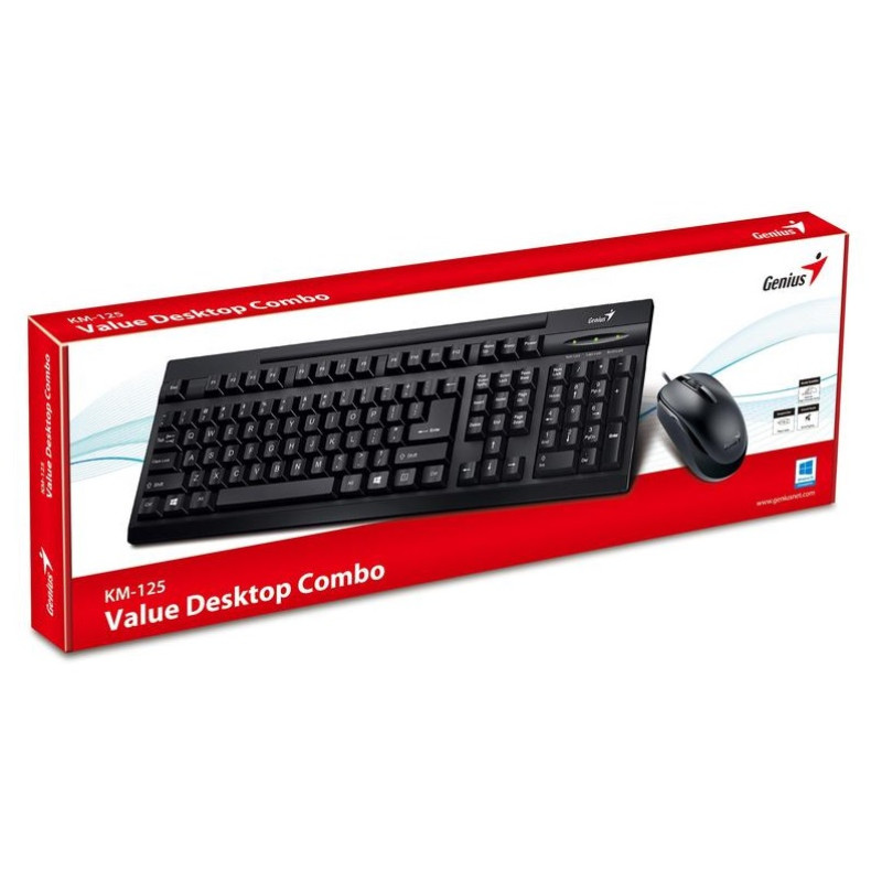 Комплект проводной Genius KM-125 USB