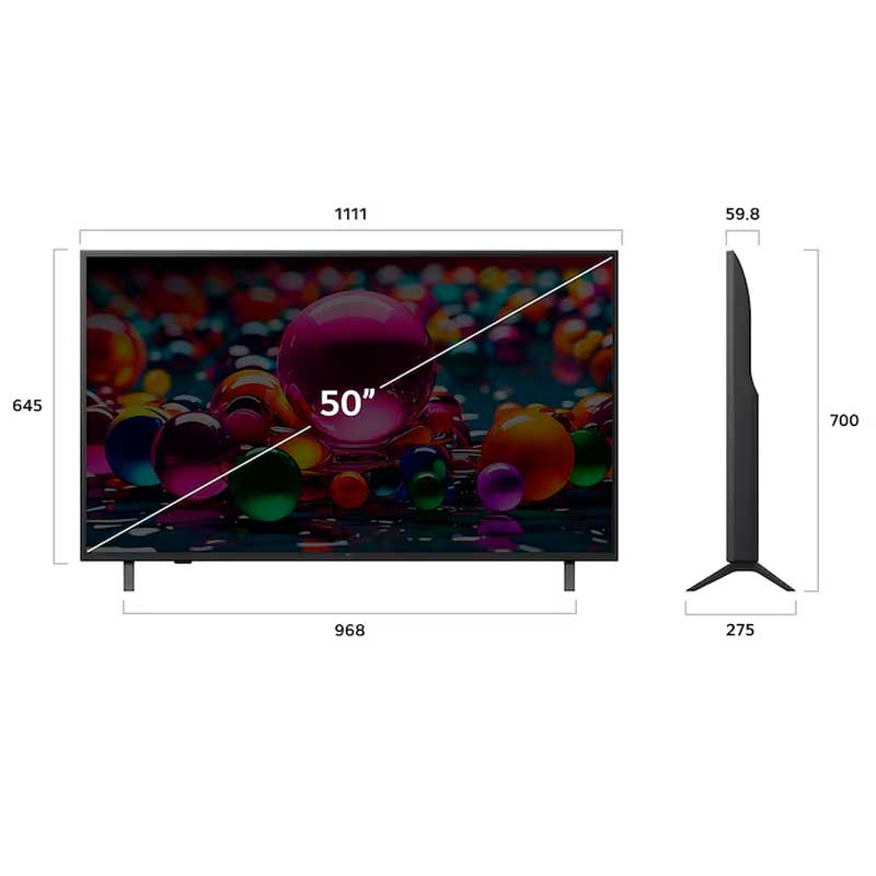 Телевизор LG 50" LED, 4K Ultra HD, СМАРТ ТВ, WebOS