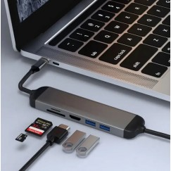 Адаптер-переходник Wiwu Alpha 5 in 1 USB-C Hub A521H