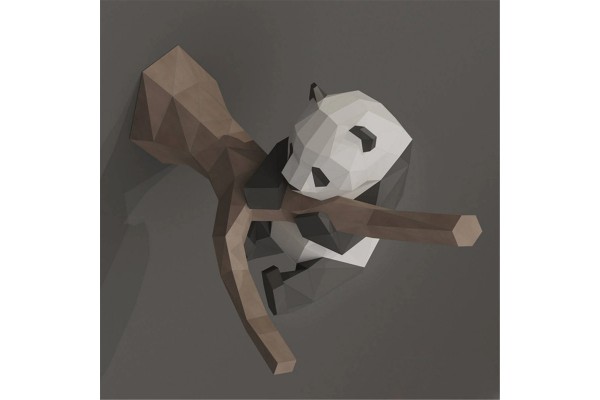 Бумажная модель панды для украшения дома