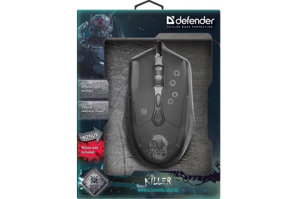 Проводная игровая мышь Defender Killer GM-170L (+ коврик)