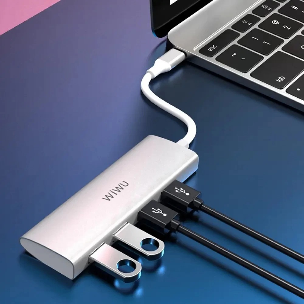 ✓Адаптер-переходник Wiwu 4in1 USB-C Hub Alpha A440 купить в Бишкеке -  SOFTECH.KG